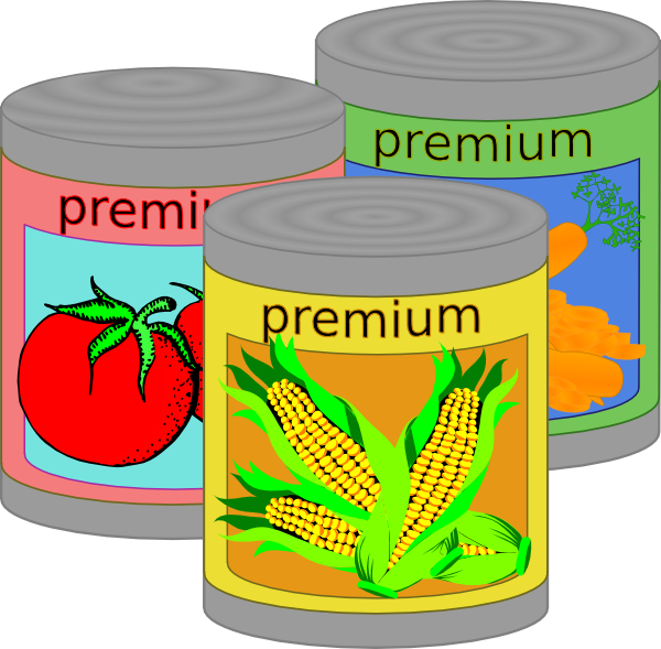 Cans of food clipart