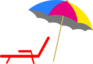 Clip Art Beach Umbrella And Chair Clipart
