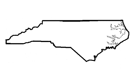 Clipart of outline of state of north carolina