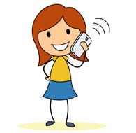 Kids using telephone clipart