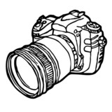 retro camera and polaroid sketch vector" Stock image and royalty ...