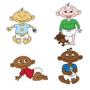 Babies Clipart Image - Cartoon Babies