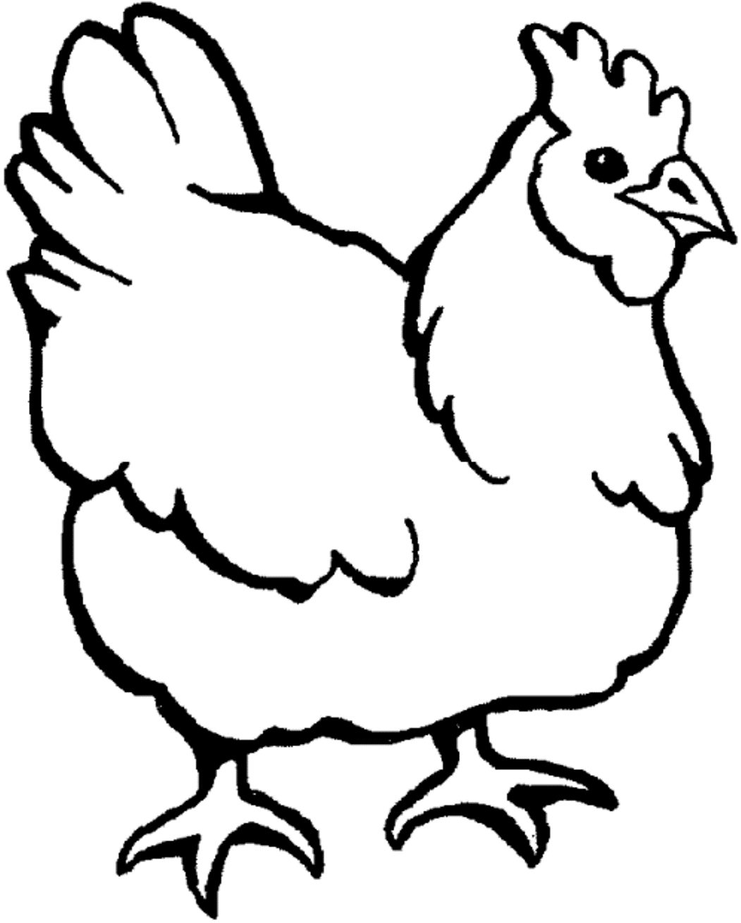 Hen clipart outline