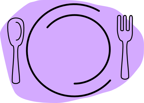 Soul food dinner plate clipart