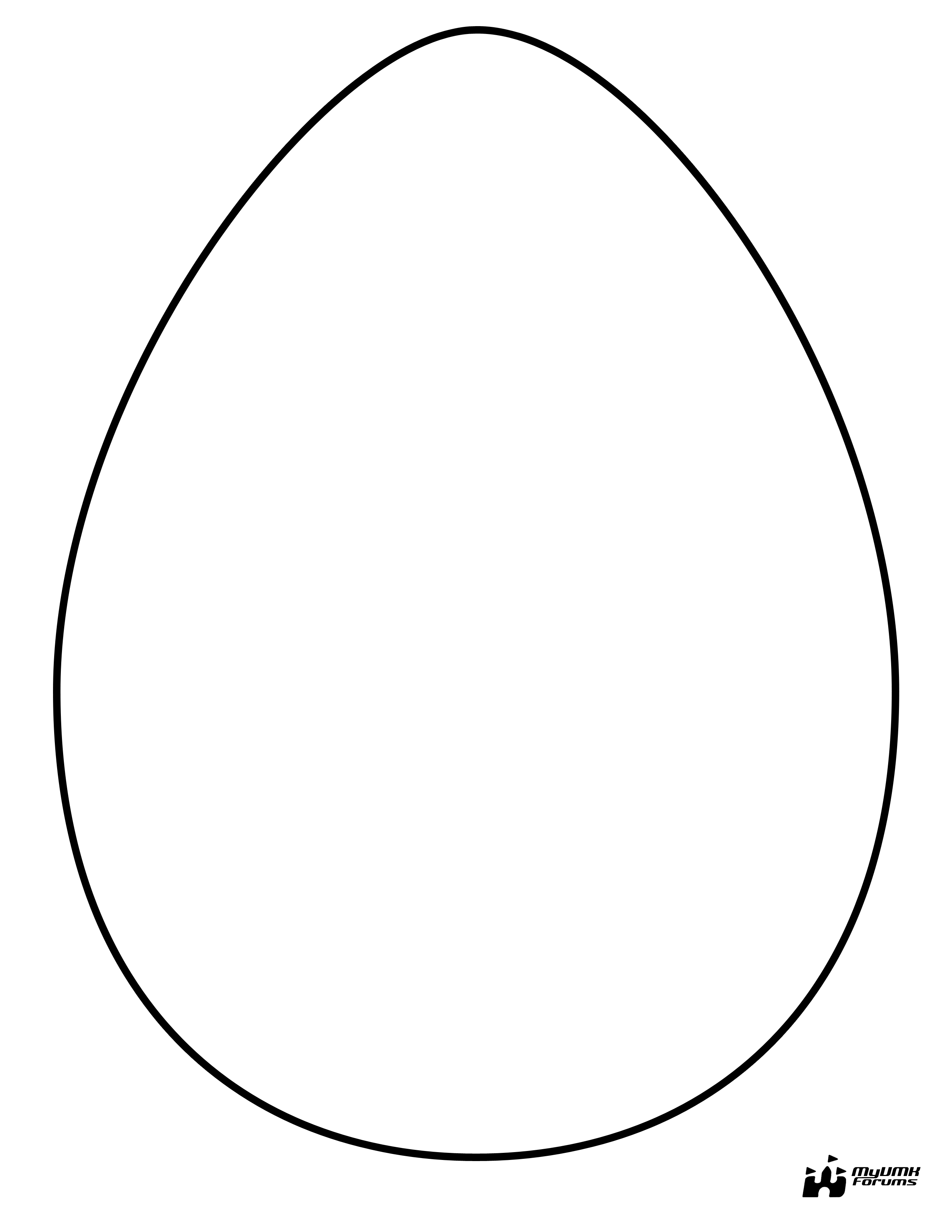 Collection Plain Easter Egg Coloring Pages Pictures - Jefney