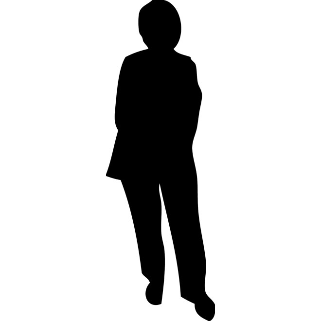 OLD LADY VECTOR SILHOUETTE - Download at Vectorportal