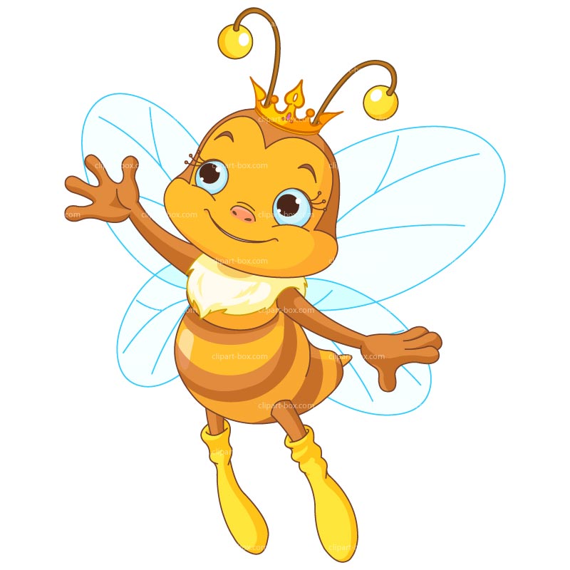 Queen bumble bee clipart