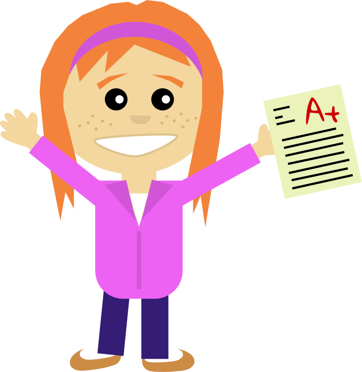 Cute Girl Student Clipart