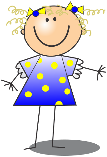 Girl stick figure clipart