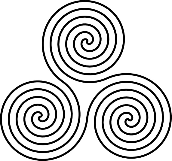 Triple Spiral Symbol clip art Free vector in Open office drawing ...