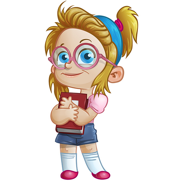 Geek Girl Vector Character, vector image - 365PSD.com
