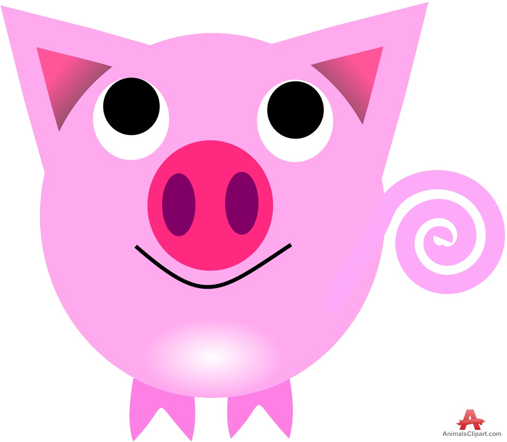 Sweet Pig Cartoon Character | Free Clipart Design Download