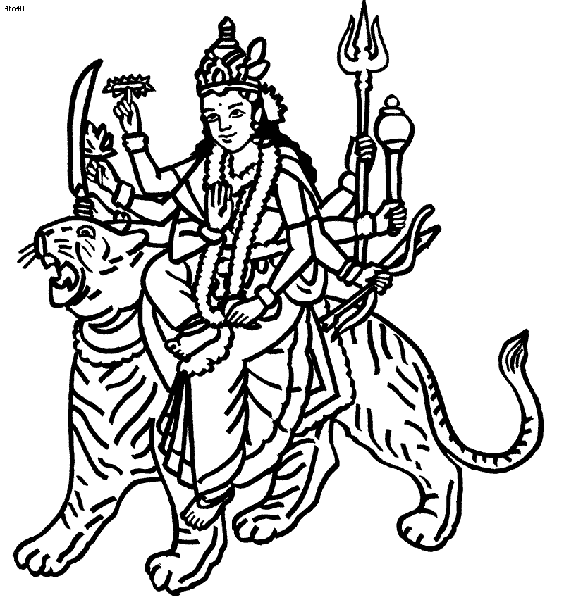 Maa durga clipart bengali - ClipartFox