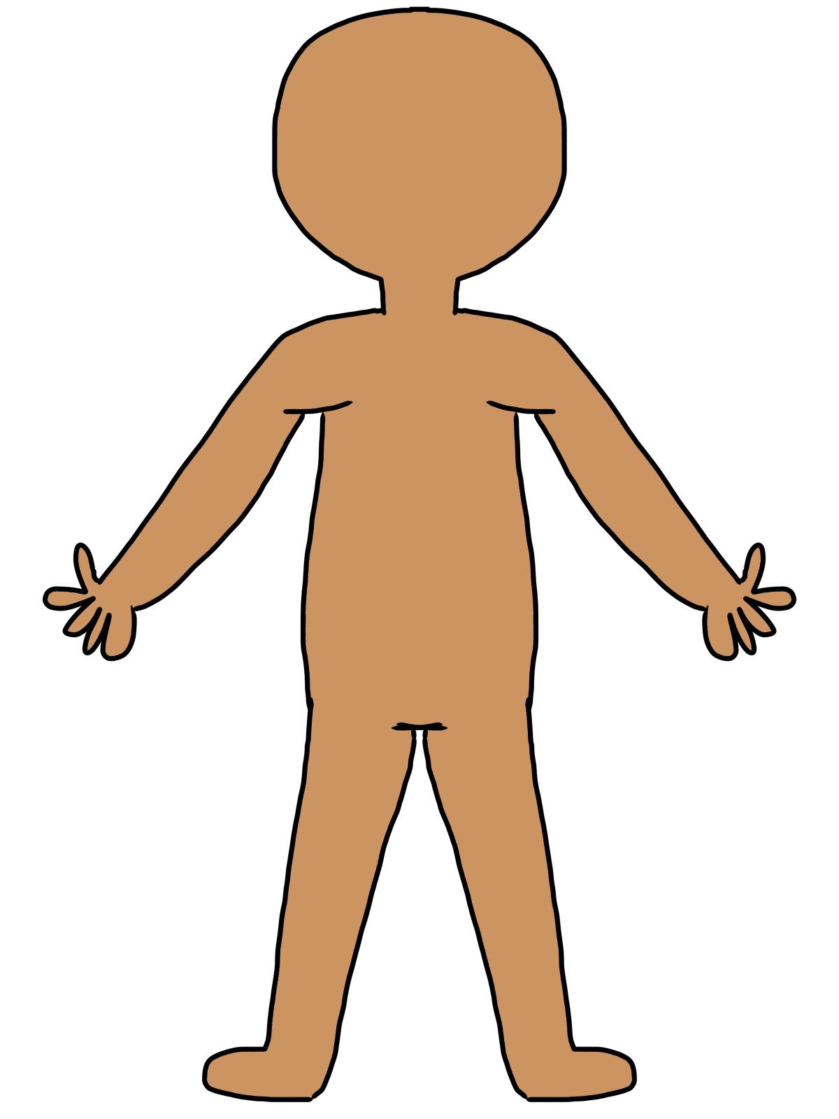 Body outline clipart free
