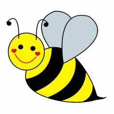 Cute bee and kids clipart