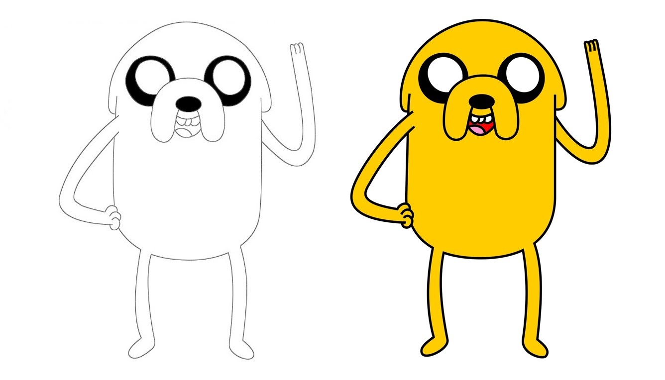 how to draw jake from adventure time - YouTube