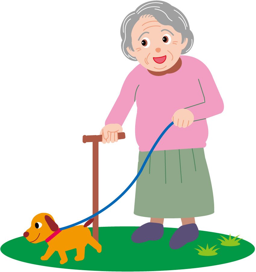 Clipart of old lady