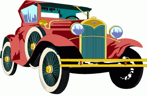 Front view old car clipart