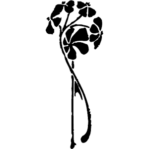Flowers - Silhouette 2 clipart, cliparts of Flowers - Silhouette 2 ...