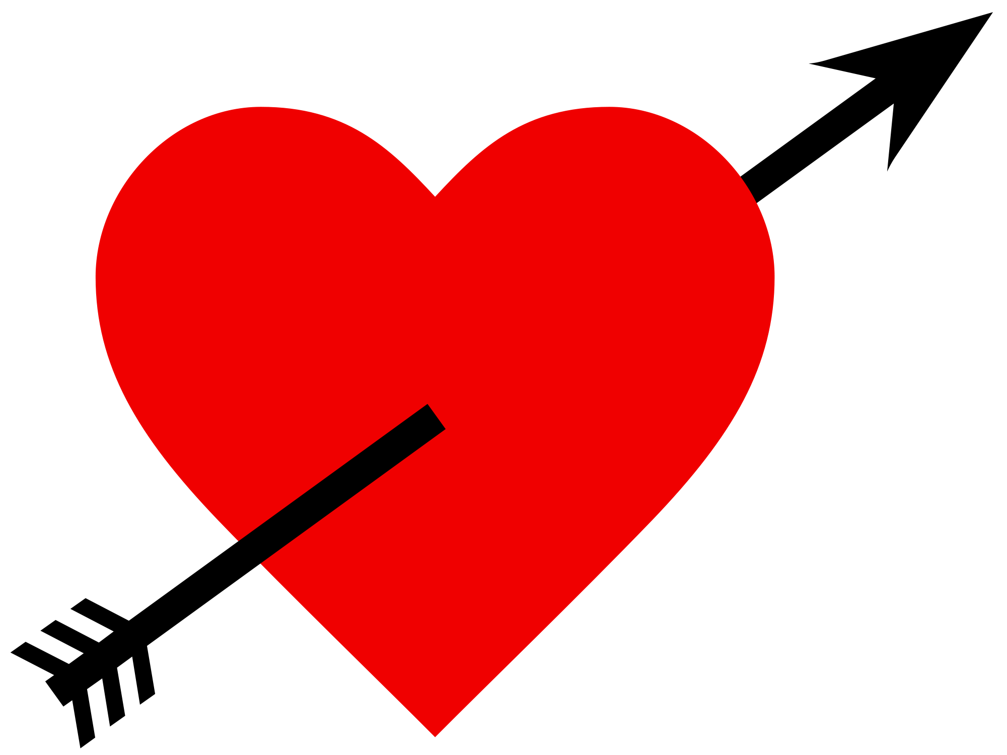 Clipart heart with arrow - ClipartFox