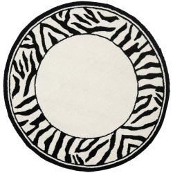 Round Zebra Rug-Overstock.com