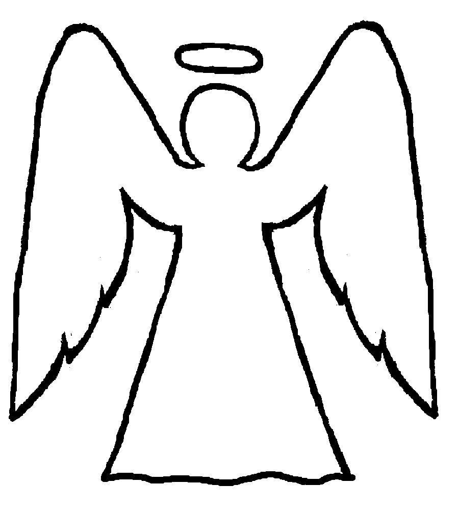 Angel outline clip art