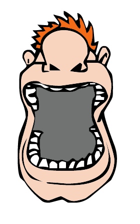 Man with mouth open clipart