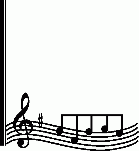Music Note Side Border Clipart
