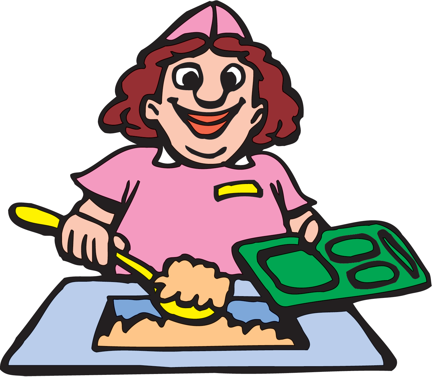 Cafeteria worker clipart