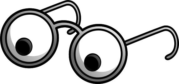 Eyes with glasses clipart