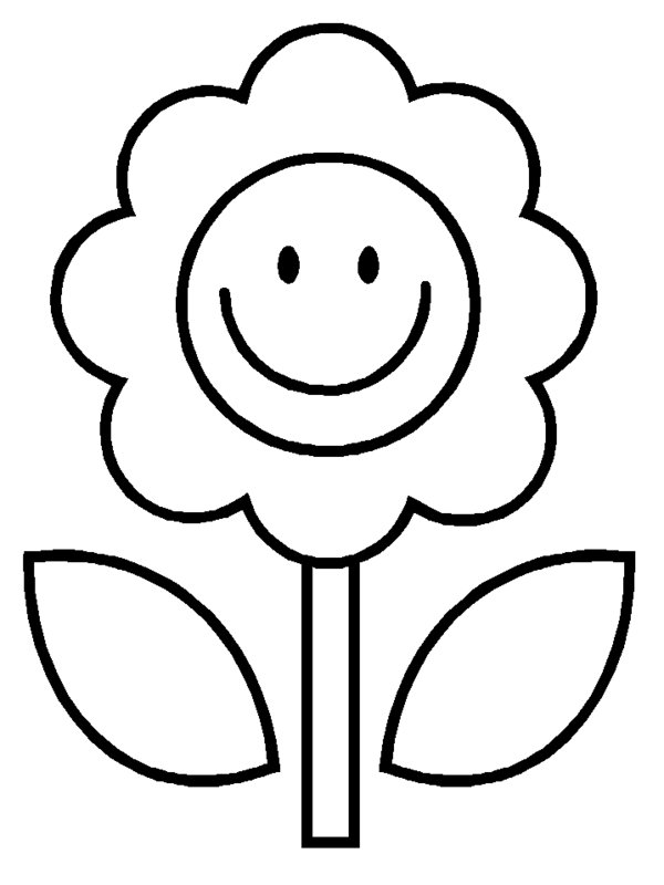 Cartoon Happy Flower Coloring Pages Picture 30 – Beautiful Flower ...