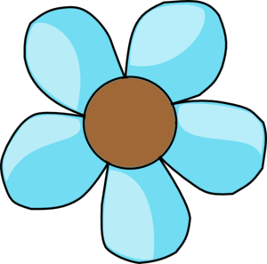 Turquoise Flower clip art - vector clip art online, royalty free ...