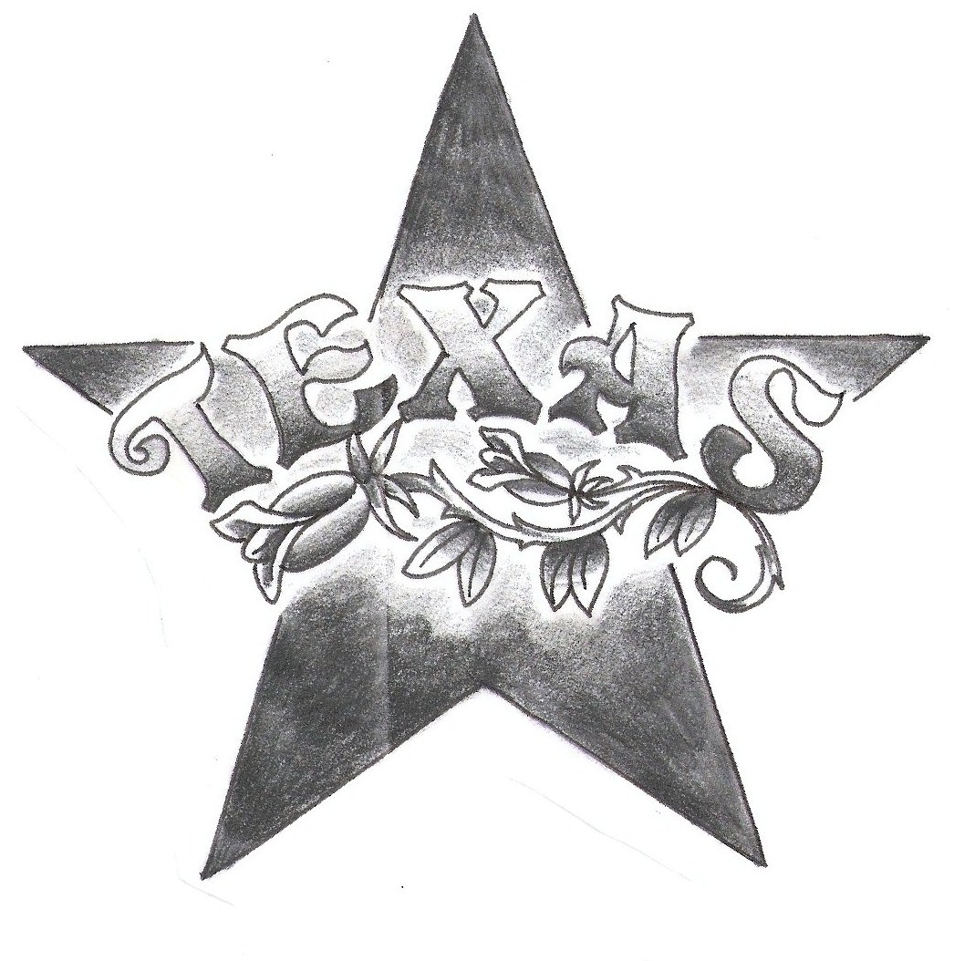 Lower Back Designs - Star Tattoo Design