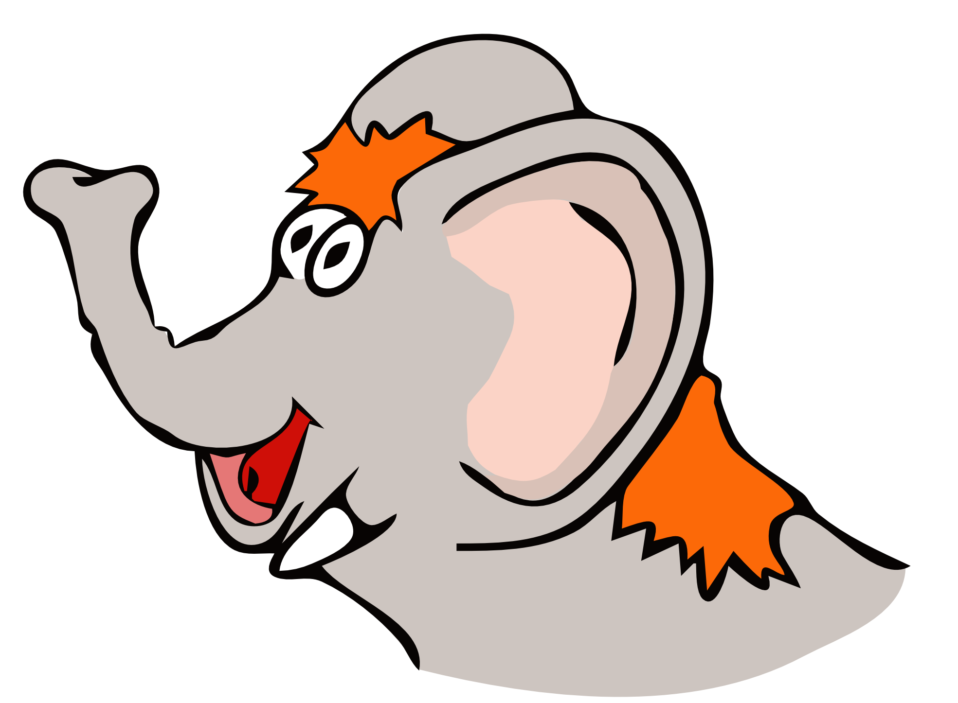 elefant farbe drawn elefant elephant SVG