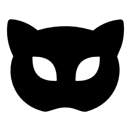 Carnival mask silhouette like cat face vector icon | Free Shapes icons