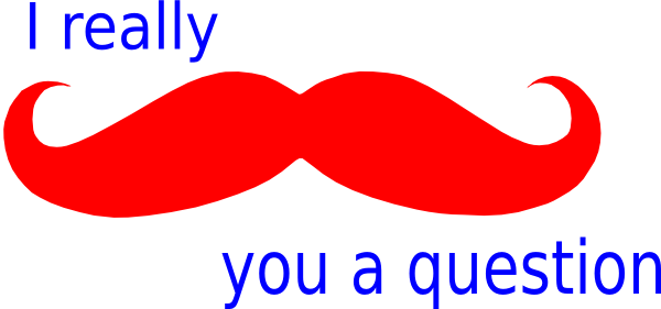 Mustache You A Question Red White And Blue clip art - vector clip ...