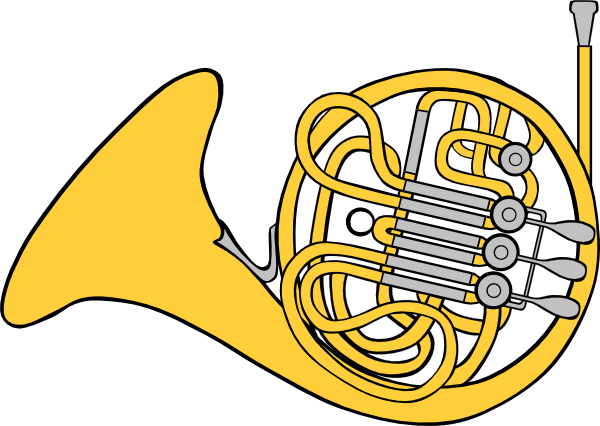 French Horn clip art Free Vector