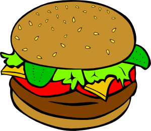 Beef burger clipart