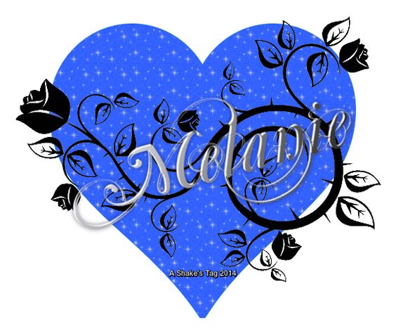 Melanie Glitter Graphics | Glitter Text Â» First Names Â» Blue Heart ...