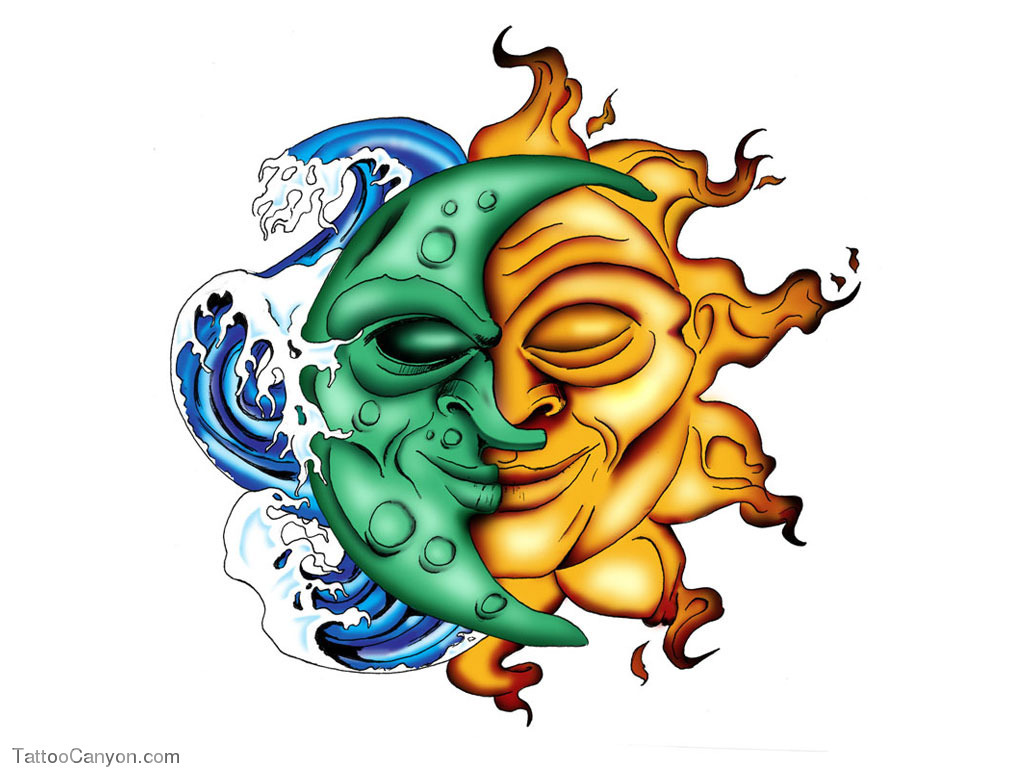Tribal Moon Sun Bands Tattoo Designs | Fresh 2017 Tattoos Ideas