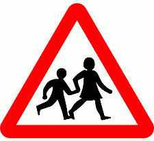 DOT545 Beware of Children | triangular warning signs | Road Signs ...