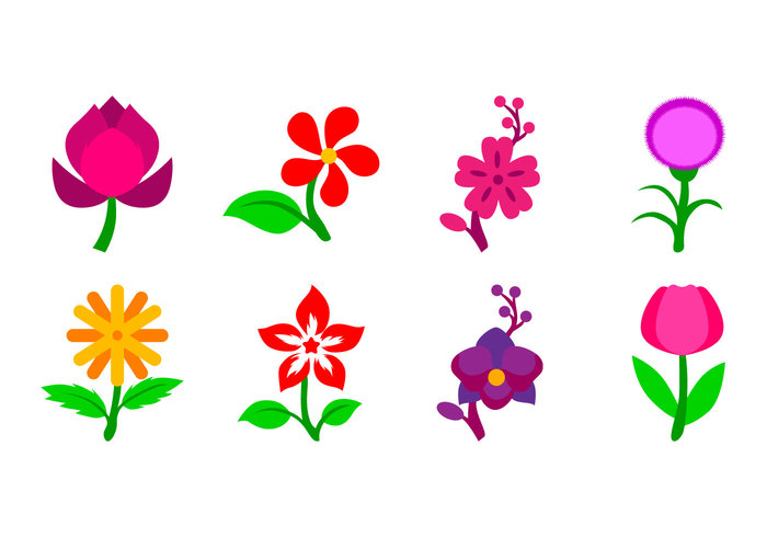 Free Flower Icon Vector - Download Free Vector Art, Stock Graphics ...