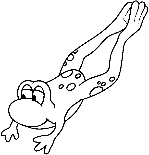 Frogs In Black And White - ClipArt Best