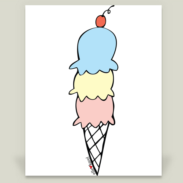 9 Ice Cream Prints For Your Nursery