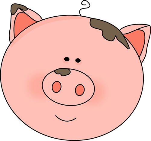 Cute pig clipart free