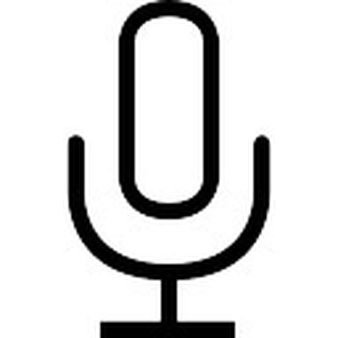 Microphone outline symbol in a circle Icons | Free Download