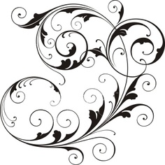 Scroll work clipart