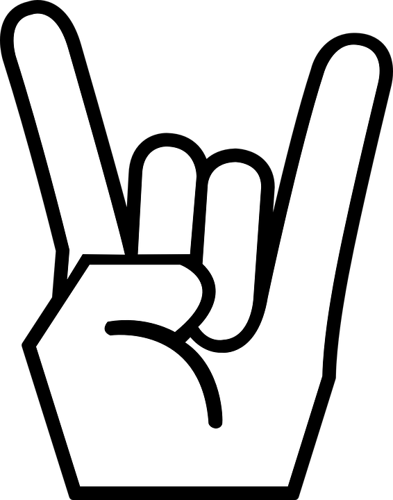 38778-gesture fingers rock 'n' roll heavy metal sign concept ...