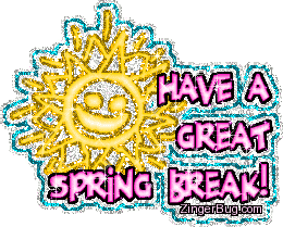 Spring Break Sun Glitter Glitter Graphic, Greeting, Comment, Meme ...