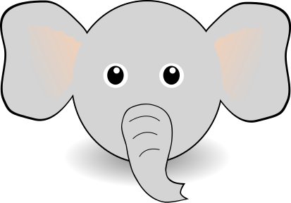 Free elephant head clipart